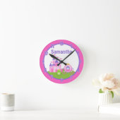 Princess Castle Frog Prince Horloge personnalisée (Maison)