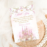 Princess Castle Girl Birthday Carte de remerciemen<br><div class="desc">Princess Castle Girl Birthday Carte de remerciements</div>