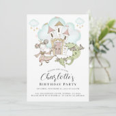 Princess Castle Girl's Birthday Party Invitation (Debout devant)