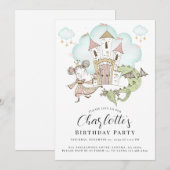 Princess Castle Girl's Birthday Party Invitation (Devant / Derrière)