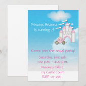 Princess Castle Invitation (Devant / Derrière)
