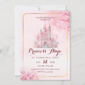 Princess Castle Invitation d'anniversaire (Devant)