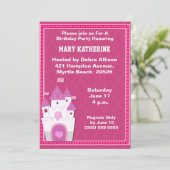 Princess Castle Invitation d'anniversaire (Debout devant)