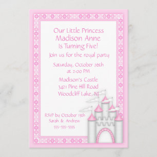 Princess Castle Party Invitation Kaart