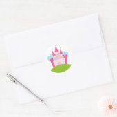 Princess Castle Ronde Sticker (Envelop)