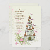 Princess' Castle uitnodiging (Voorkant / Achterkant)