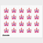 Princess Castle Vierkante Sticker (Vel)