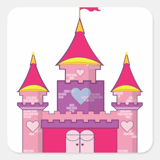 Princess Castle Vierkante Sticker (Voorkant)