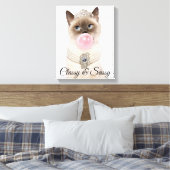Princess Cat Bgloebel gom Canvas Afdruk (Insitu (Slaapkamer))