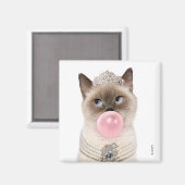 Princess Cat Bgloebel gom Magneet (Voorkant / Achterkant)