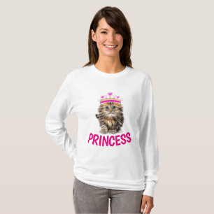 PRINCESS CAT kITTEN T-Shirts, Dames meisjes T-shirt