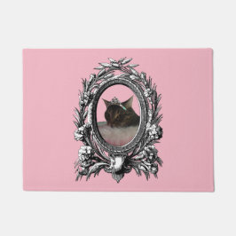 Princess Cat  Lijst roze achtergrond Deurmat