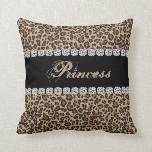 Princess Cheetah Bling Look Kussen Cadeau