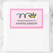 Princess crown Dit boek hoort bij sticker label (Tas)