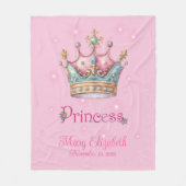 Princess Crown Fleece Deken (Voorkant)