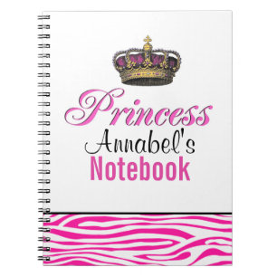 Princess crown in hot-roze notitieboek