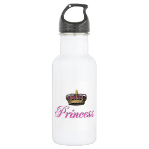 Princess crown in hot-roze waterfles 