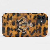 Princess Crown Leopard Fur iPhone 5 Hoesje (Achterkant (horizontaal))
