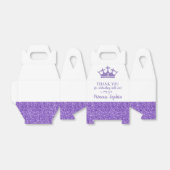 Princess Crown Paars Dank u wel Bedankdoosjes (Uitgevouwen)