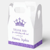 Princess Crown Paars Dank u wel Bedankdoosjes (Geopend)