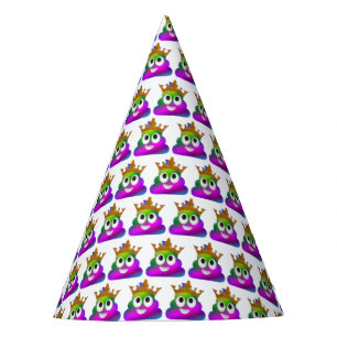 Princess Crown Rainbow Emoji Poop Feesthoedjes