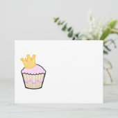 Princess Cupcake Birthday Uitnodiging (Staand voorkant)