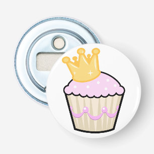 Princess Cupcake Button Flesopener
