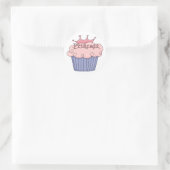 Princess Cupcake Ronde Sticker (Tas)