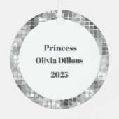 Princess Custom Photo Metal Christmas Ornament (Achterkant)