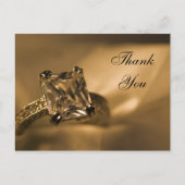 Princess Cut Diamond Ring Wedding Briefkaart (Voorkant)