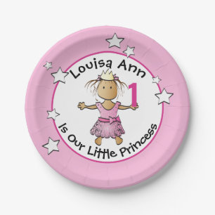 Princess Cute Custom Happy Birthday Pink Papieren Bordje