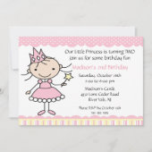 Princess Dance Birthday Invitation Kaart (Voorkant)