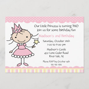 Princess Dance Birthday Invitation Kaart