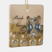 Princess Diamond Ring en Pearls Wedding Keramisch Ornament (Rechts)