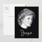 Princess Diana-autograaf Briefkaart (Voorkant / Achterkant)