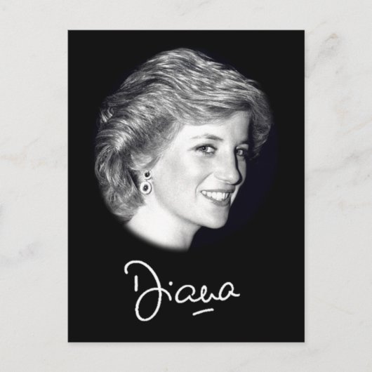 Princess Diana-autograaf Briefkaart (Voorkant)