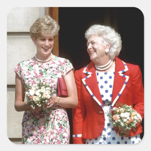 Princess Diana-Barbara Struik Vierkante Sticker (Voorkant)