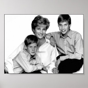 Princess Diana en sons Poster