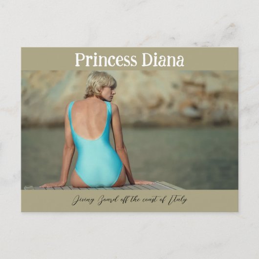 Princess Diana Iconic Afbeelding Duikplank Briefkaart (Voorkant)