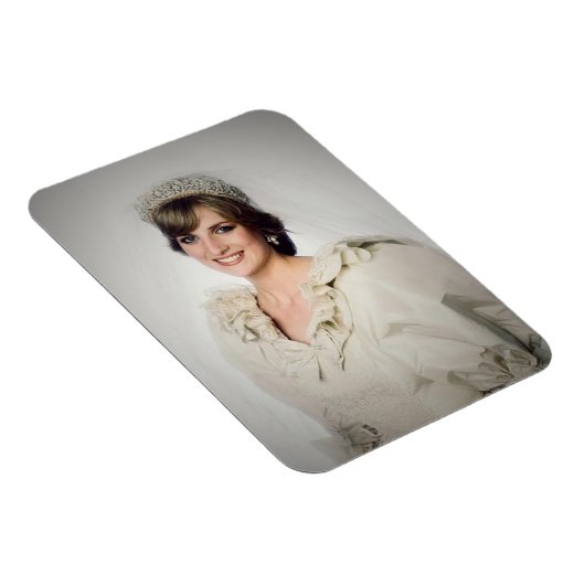 Princess Diana trouwportret gestileerd Magneet (Rechterzijde)