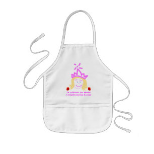 Princess die naar Cook apron leert Kinder Schort