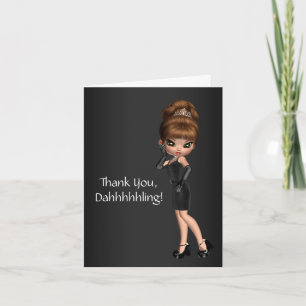 Princess Diva Thank You Cards Bedankkaart