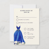 Princess Dress Blue Quinceanera Menu Options (Dos)