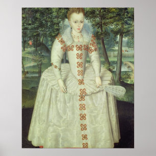 Princess Elizabeth (1596-1662) 1603 (olie op doek) Poster