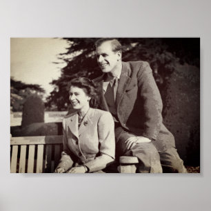 Princess Elizabeth II Prince Philip Poster