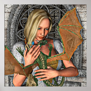 Princess en Dragon Poster