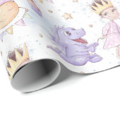 Princess en drakenpapier cadeaupapier (Rol Hoek)