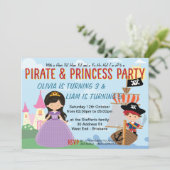 Princess en Pirate Kaart (Staand voorkant)