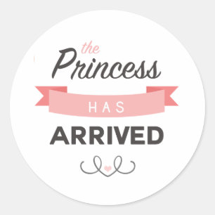 Princess est arrivée Stickers Baby shower