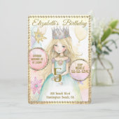 Princess Fairy Anniversaire Fête Invitation (Debout devant)
